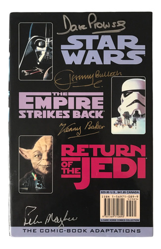 Autografo Dave Prowse Jeremy Bulloch Kenny Baker Pete Mayhew (Usado)