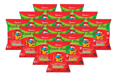 Imagem 1 de 5 de Kit Snack Kroc De Pizza 45g 15uni - Superbom