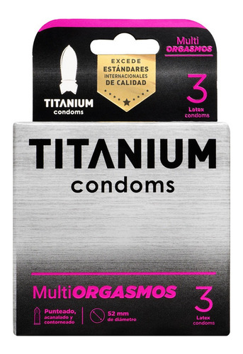 Condones Titanium Pack X3 - Unidad a $1665