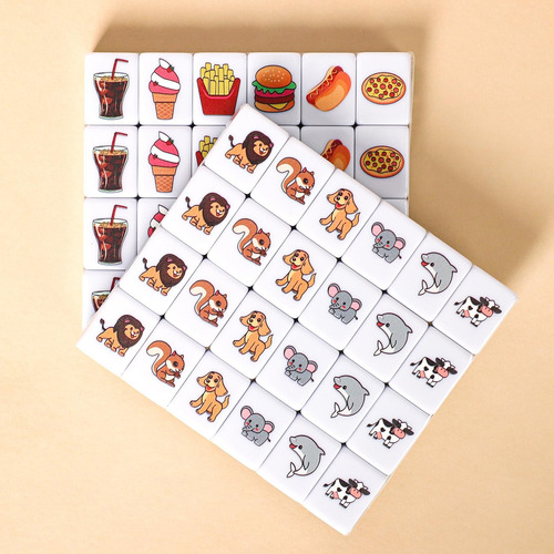 Gracias 2 Jugadores Mahjong Block Set, Juego De Baldosas Con