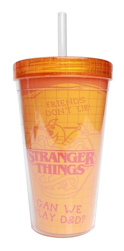 Imagem 2 de 3 de Copo Canudo Stranger Things Rpg | Oficial | Netflix