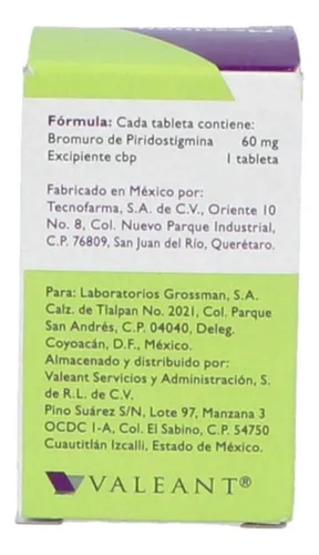 Mestinon 60 Mg Valeant