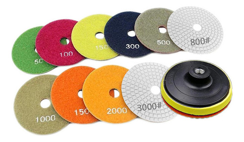 .. Discos Abrasivos De 10 Piezas, Almohadillas De 4 Pulgadas