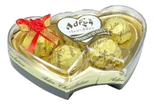 Estuche Chocolates Adro Corazón Doble X5 Bombones