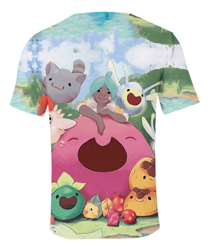 Cc Game Slime Rancher Camiseta Atigrado Y Traje De Limo Rosa