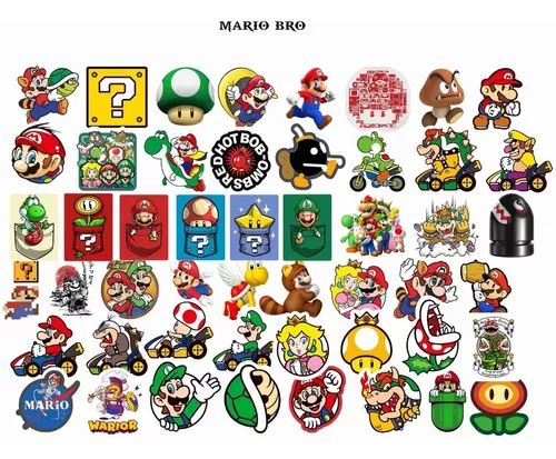 Stickers Calcomanias Pegatinas Calcas Super Mario Bros X 50
