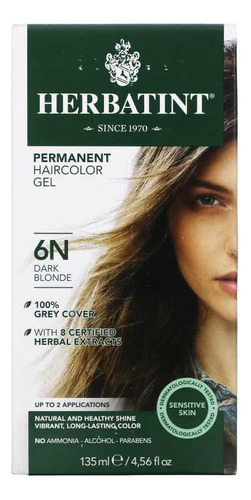 Herbatint Tinte Para Cabello 6n Rubio Oscuro, Sin Amoniaco