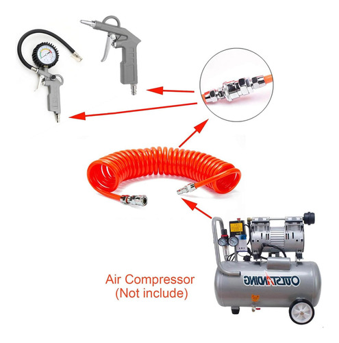 Kit De Accesorios Para Compresor De Aire Multiusos De 7 Piez