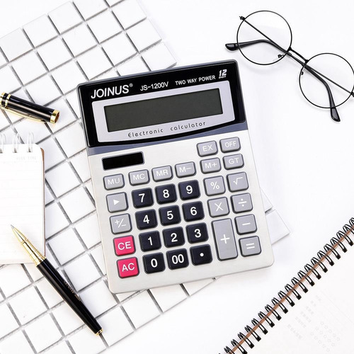 Calculadora Eletronica Js-1200v Comercial 12 Digitos Estudar