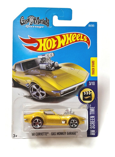 Hot Wheels, Screen Time 2017 3/10, Corvette Gas Monkey Garag