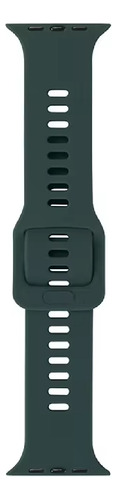 Malla Deportiva Para Smartwatch Silicona Flexible Ajustable Ancho De La Malla 2 Cm Color Verde Militar