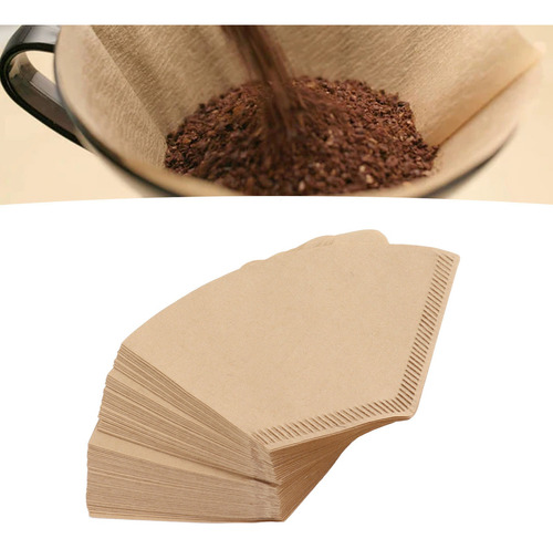 100 Filtros De Papel Café Cono 1-2 Tazas Pour Over Y Drip