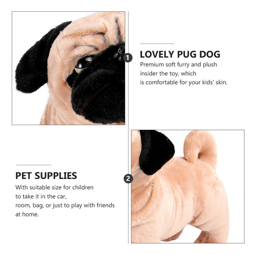 1 Pieza De Juguete Para Perros Pug, Peluche, Adorable Decora