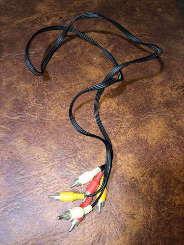 Imagen 1 de 2 de Cable 3 Rca Audio Y Video 1m