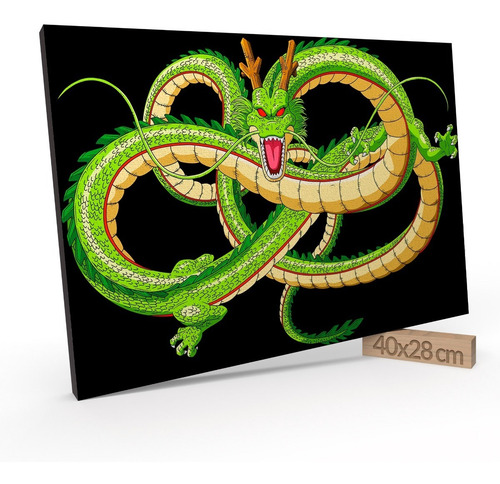 Cuadro Moderno 28x40 Cm Goku Dragon Ball Shenlong Jd 20-0370