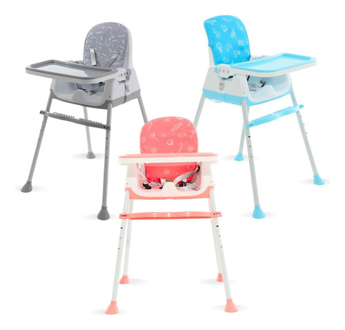 Cadeira de Alimentação Bebê Portátil Zest Maxi Baby - Cinza