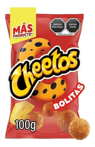 4 Pza Botana Sabritas Cheetos Bolitas Chile Y Queso 100 G