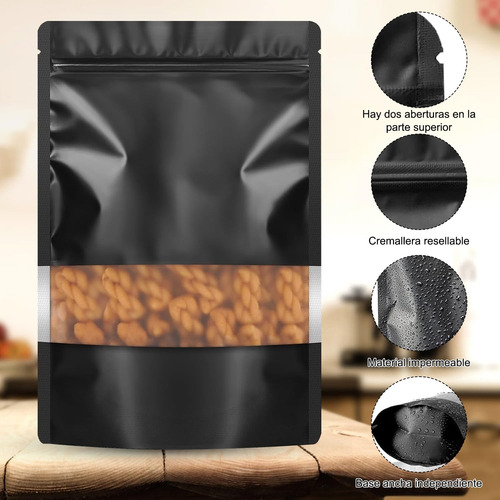 100 Bolsas Stand Up Pouch De Plastico Para 50g 10x15x6cm