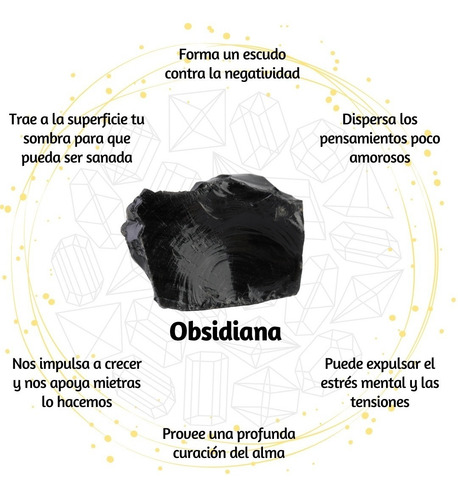 Pulsera De Obsidiana Natural En Chips