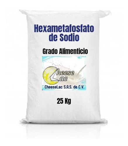 25 Kg De Hexametafosfato De Sodio. Grado Alimenticio.