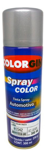 Tinta Spray Automotiva Colorgin Prata Lunar 300ml