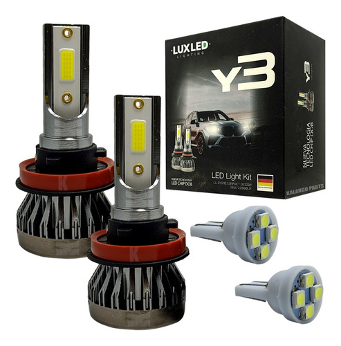 Kit Lâmpadas Super Led Fiat Siena Farol Alto Baixo E Milha