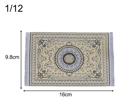 2 X 1/12, Alfombra Para Casa De Muñecas, Mini Alfombrilla