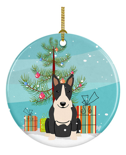 Caroline's Treasures Feliz Arbol De Navidad Bull Terrier Neg