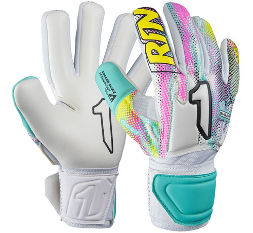 Imagen 1 de 7 de Guantes De Portero Rinat Asimetrik Stellar Semi Adult Blanco