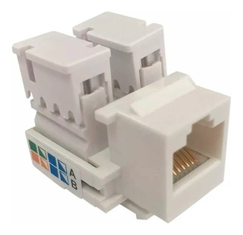 Jack Rj45 Cat5e Utp Auto Crimpeable Blanco