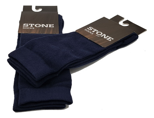 Medias Stone 12201 Media Caña 85% Algodón Vestir O Casual