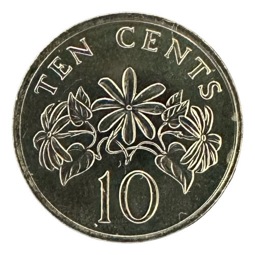 Singapur - 10 Cents - Año 1985 - Km #51 - Jazmin Estrella