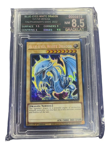Yu-gi-oh! Blue Eyes White Dragon - Graded Card 8.5