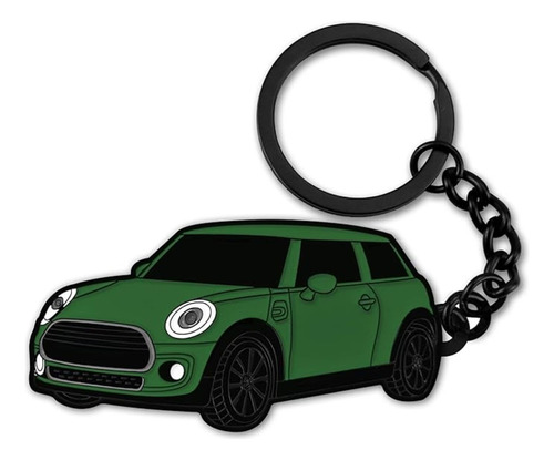 Llavero Auto Forma Mini Cooper Metalico - Verde