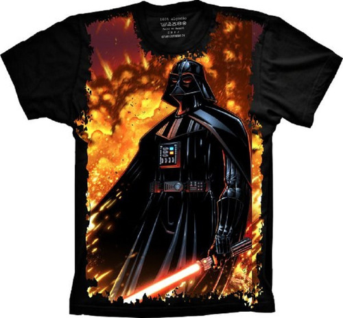 Camisa, Camiseta Filme Star Wars Darth Vader Top Diferente