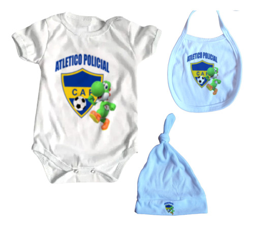 Ajuar Ropa Bebe X3 Prendas  Atletico Policial Catamarca