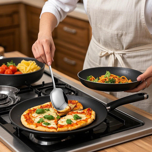 Cuchara Comunal De Acero Inoxidable Para Compartir Comida, C