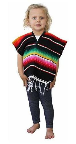 Del Mex - Disfraz De Poncho De Sarape Mexicano Para Niños Jó