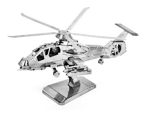 Helicóptero Comanche Rah66 - Rompecabezas Metálico 3d Puzzle