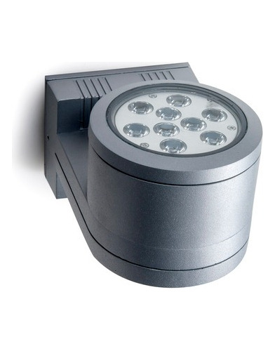 Aplique Pared Unidireccional Exterior Aluminio Ar111 Gu10 Estructura Negro C/ Luz Neutro