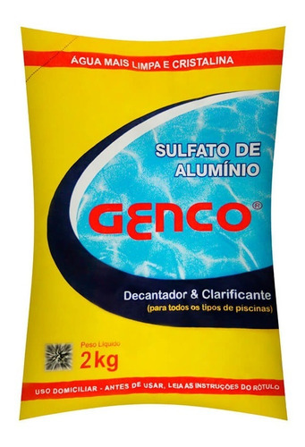 Sulfato De Alumínio Decantador Piscina Genco 2kg