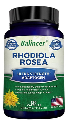 Extracto Puro De Rhodiola Rosea Balincer 120 Cápsulas