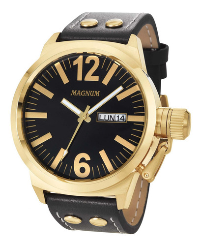 Relógio Magnum Masculino Dourado Ma31524u