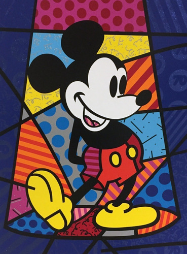 Cuadro Decorativo Cubismo Moderno Mickey Mouse / Tela