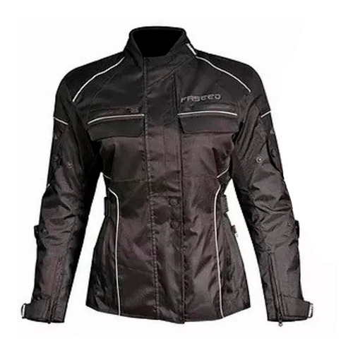 Chamarra De Moto Fassed Fjk-103 Monaco Negro Textil