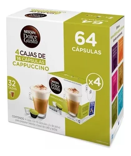 comprar Cápsulas De Café Sabor A Cappuccino 64 Cápsulas Dolce Gusto