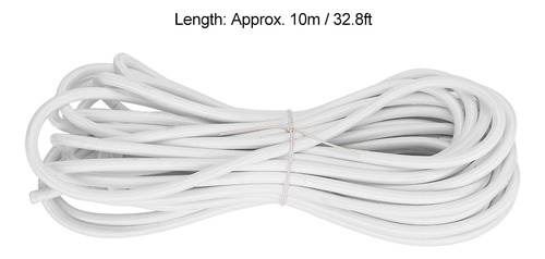 Cordón Elástico Redondo De Fibra Polipropileno De 6 Mm 10 M