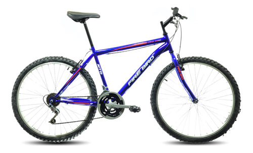 Bicicleta Mtb R26 Fire Bird Acero 18v Azul Blanco Rojo