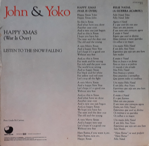 Lp - John & Yoko - Happy Xmas (war Is Over) 1986 | MercadoLivre
