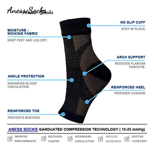 3 Pares De Calcetines For Aliviar El Dolor De La Neuropatía